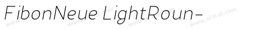 FibonNeue LightRoun字体转换